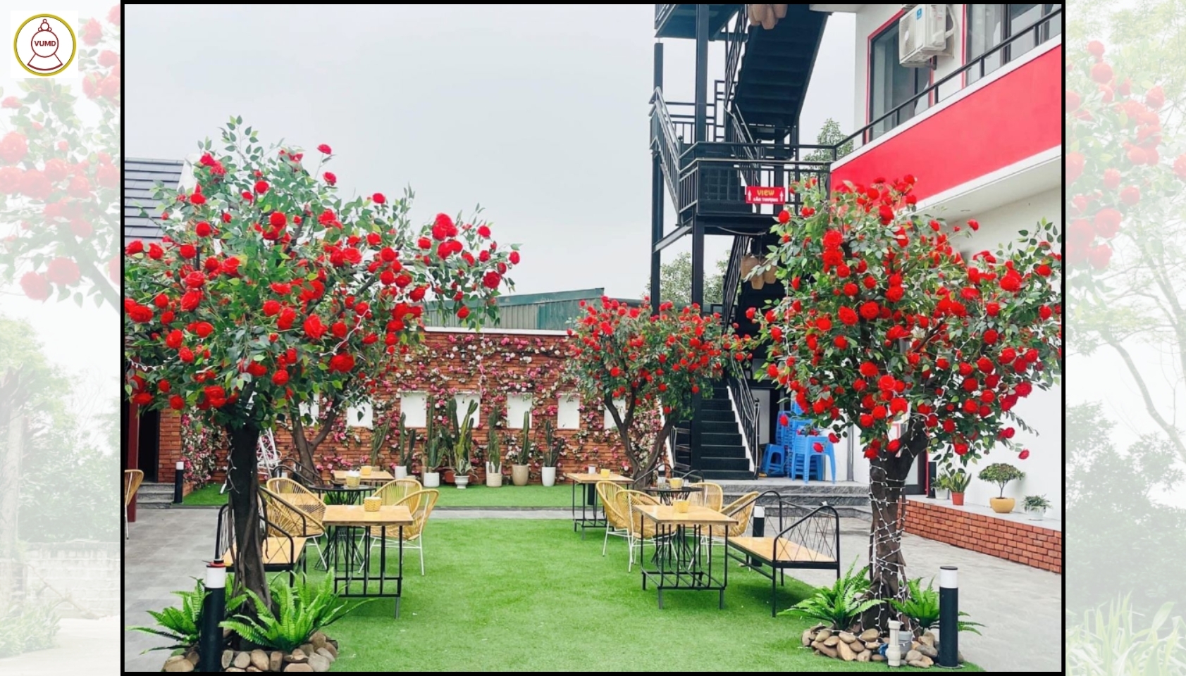 Cây hoa hồng giả đẹp trang trí nhà cửa