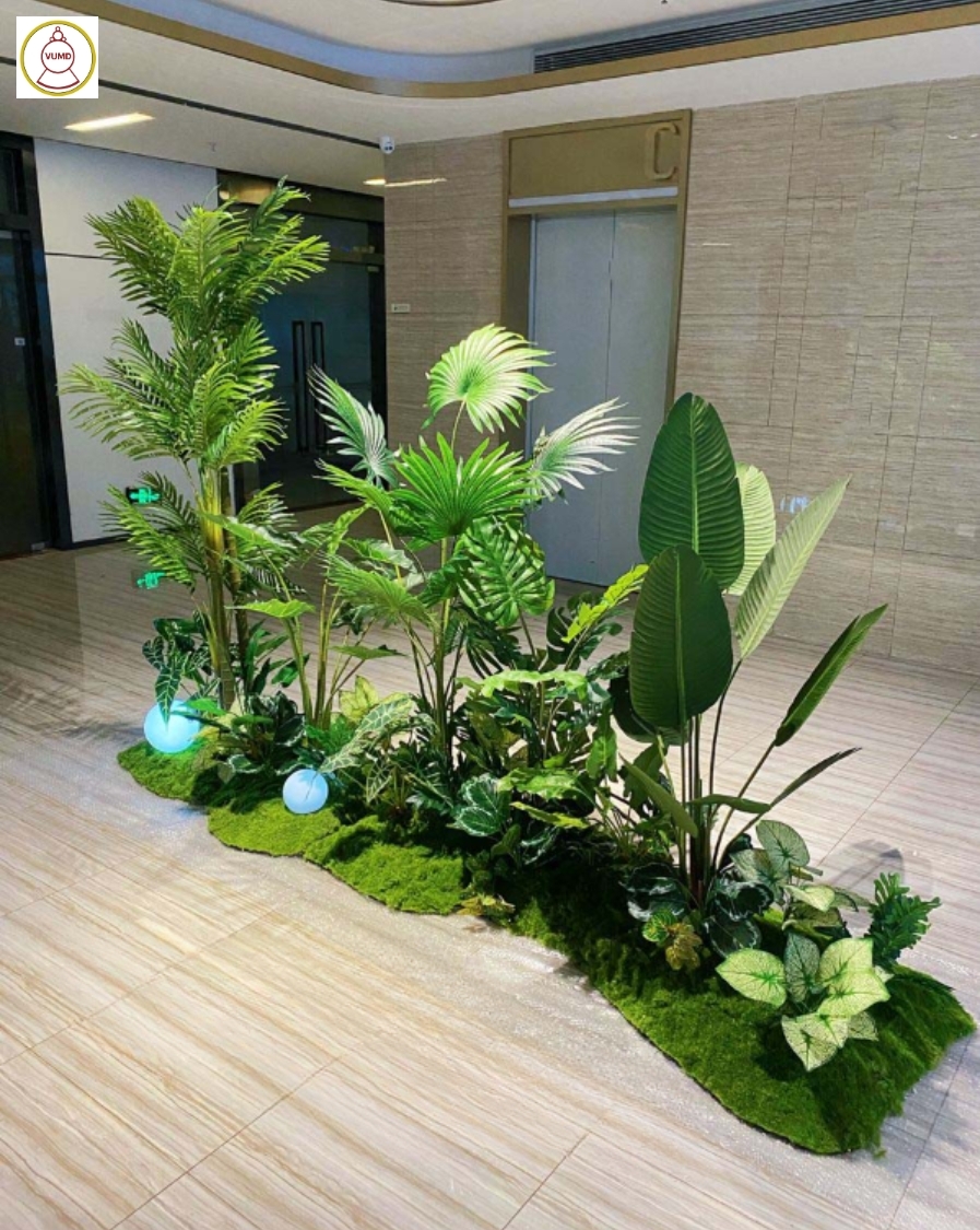 Cây xanh giả trang trí nhà
